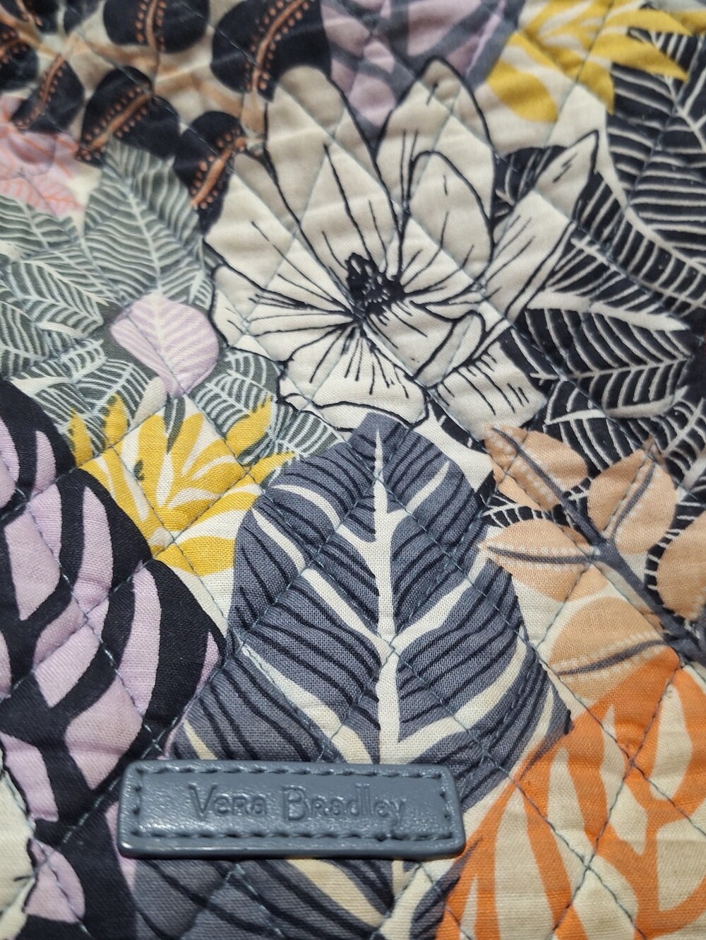 Vera Bradley Quilted Floral Pillow Cover in Black, Gray, Yellow, Pink, Orange